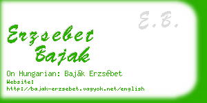 erzsebet bajak business card