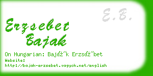 erzsebet bajak business card